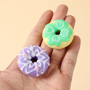Modèles de beignets crémeux de 4 cm avec perles pour le bricolage et la décoration
