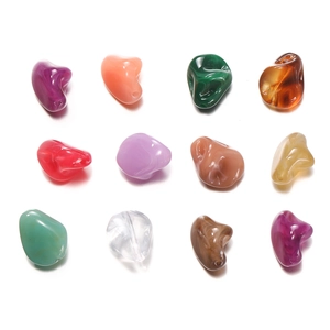 Flat irregular acrylic charms in assorted colors for DIY jewelry and phone chain making