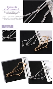 Detailed macro view of bird-shaped alloy hair clip with gold-plated finish and rounded edges