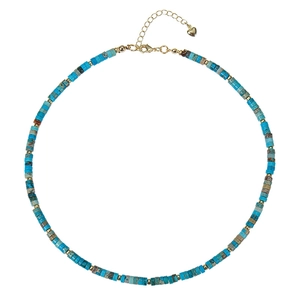 Natural Gemstone Beaded Necklace Handmade Bohemian Beach Jewelry Heart Pendant Adjustable Clavicle Chain For Women
