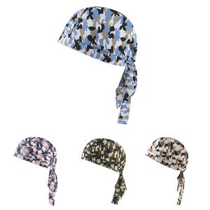 Durag Imprimé Camouflage Chapeau De Pirate Poly Coton Bandana Respirant Pour Cyclisme Course Sports De Plein Air Streetwear