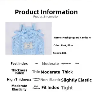 Détail du camisole pour chien en maille jacquard bleue avec texture ajourée et nœud