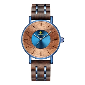 Men's Quartz Watch Natural Wood Alloy Splicing Waterproof Minimalist Fashion Business Wristwatch