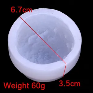 Ice cream ball silicone mold for DIY candles and soap, 6.7cm diameter creative baking tool