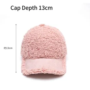 Berretto da baseball rosa in pile con visiera in scamosciato e corona da 13cm