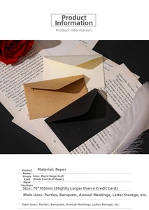 Mini kraft paper envelopes in three colors shown on a vintage background for multi-use