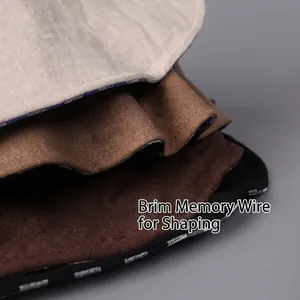 Linen sun hat for women with shapeable memory wire brim for adjustable styling