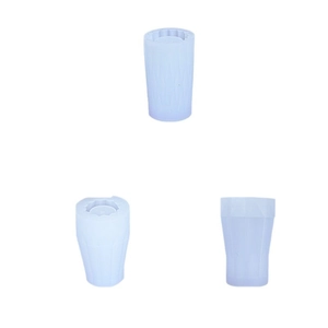 Tre stampi in silicone traslucido per vasi in resina e composizioni floreali creative
