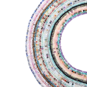 Faceted natural gemstone beads 2-2.5mm for DIY jewelry making in various colors