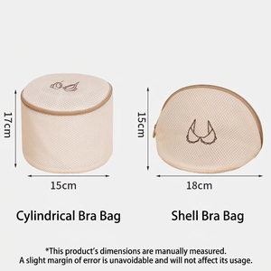 Thickened mesh laundry bag set for bras including cylindrical and shell shapes