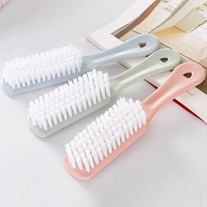 Plastic Shoe Cleaning Brush Soft Bristles Laundry Scrubbing Brush With Hanging Hole Household Multifunctional Nordic Colors