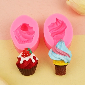Moule en silicone pour cupcakes et glaces pour la création de bougies fraise DIY