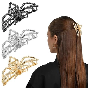 Pince À Cheveux Araignée En Métal Grande Halloween Gothique Punk Accessoire Pour Femmes