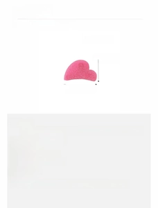 Pink glitter heart hair claw clip with measurements 6.2x4cm and weight 19g