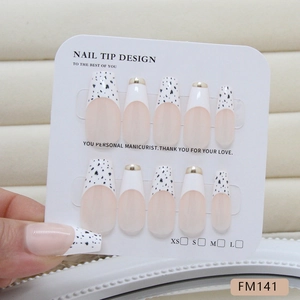 Handmade French press-on nails with leopard print, gold edges and 3D textured finish