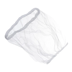 White fine mesh sink strainer bag for kitchen drainage residue filtration and anti-clogging
