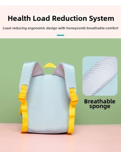 Detail van ergonomische kinderrugzak met ademend mesh en lastverlagend systeem ontwerp
