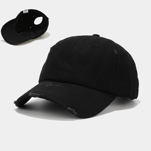 Cappello Da Baseball Con Coda Di Cavallo In Cotone Lavato Per Donna Stile Retro Vintage Traspirante Cappello Regolabile