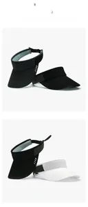 Detailed view of breathable mesh sun visors with reflective strips and adjustable straps