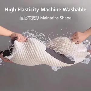 Washable knit massage pillow with high elasticity and breathable honeycomb design