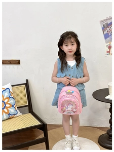 Pink sequin unicorn backpack for kids with adjustable straps and zipper closure detail