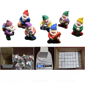 Set mit 7 bunten Gartenfiguren aus Harz für Moos-Mikrolandschaft-Dekoration