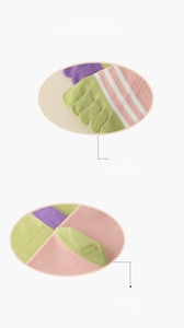Detail of seamless stitching and reinforced heel on cotton blend five-toe sports socks