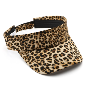 Visière de soleil à imprimé léopard classique en polyester résistant pour l'extérieur