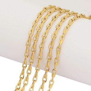 Stainless Steel Paris Cross Chain Link DIY Jewelry Making Accessories For Necklace Bracelet Crafting Decorative