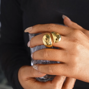Stainless Steel Wrap Ring Gold Plated High Polish Bold Geometric Spiral Finger Jewelry For Women Minimalist Fashion