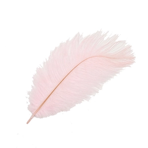 Fluffy pink ostrich feather for DIY floral bouquets and creative craft decoration
