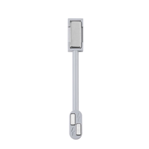 Double-headed magnetic nail tool with cat eye effect magnets on white background