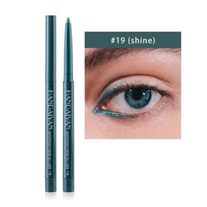 Waterproof creme gel eyeliner potlood in kleur 19 donkergroen met subtiele glitter