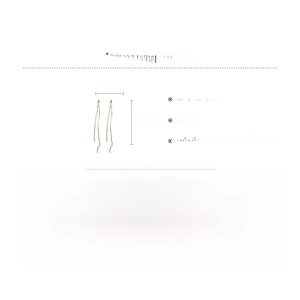 Detailed size and weight specs for long gold tassel earrings with zircon and silver pins