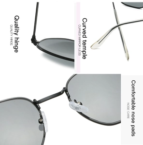 Detail view of premium hinges, ergonomic temples and comfortable silicone nose pads