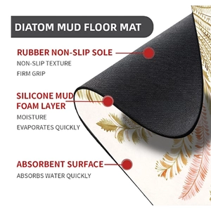 Detail of waffle shower curtain showing layered structure and rubber non-slip sole texture