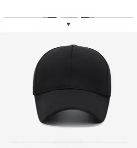 Detailed front view of black baseball cap featuring sleek Sport embroidery and structured panels