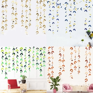 Decorative Paper Leaf Garland Hanging Banner For Wedding Birthday Baby Shower Autumn Festival Party Supplies