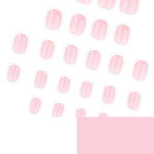 Klassische kurze eckige Kunstnägel mit rosa Basis und weißen French-Spitzen