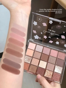 Campioni della palette ombretti 20 colori fiori di ciliegio con texture opache e shimmer
