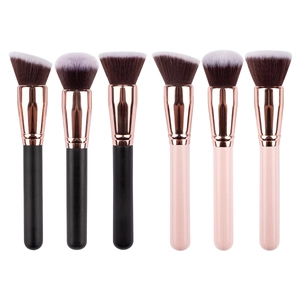 Professional Makeup Brush Soft Synthetic Fiber Wood Handle Face Foundation Powder Contour Cosmetic Blending Tool