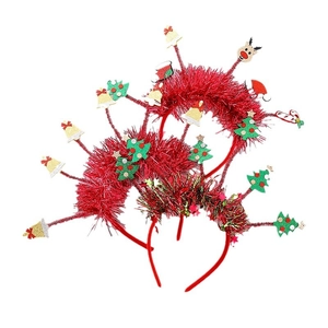Lot de serre-têtes de Noël avec rennes, clochettes et sapins festifs pour fêtes