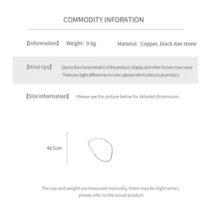 Detailed size specifications for the minimalist double-layer silver chain necklace