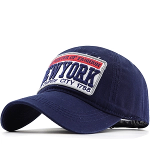 Casquette De Baseball En Coton Brodé Lettres New York Protection Solaire Réglable Streetwear Extérieur Pour Hommes Femmes