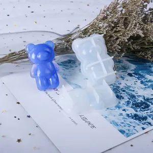 Big Nose Bear Silicone Mold For DIY Resin Crystal Epoxy Jewelry Pendant Making Mirror Surface 3D Animal Shape Crafts