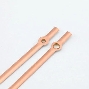 Brushed rose gold aluminum clock hands set for quartz movement repair and DIY design