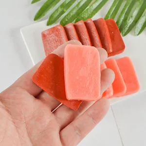 Simulation Realistic Food Keychain PVC Duck Blood Block Luncheon Meat Slice Pendant Creative Novelty Bag Hanging Decor