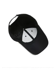 Detailed interior view of men's baseball cap with breathable lining and adjustable strap