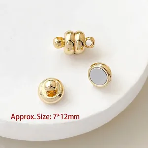 Detail von 7x12mm vergoldetem Magnetverschluss für Halsketten und Armbänder
