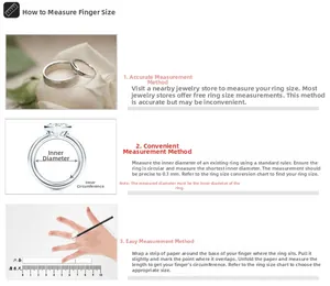 Size guide for 8mm Yin Yang ring with inner diameter and circumference measurement steps